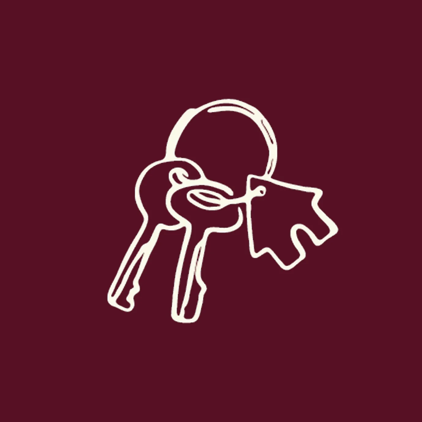 New home cash fund illustration on a maroon card