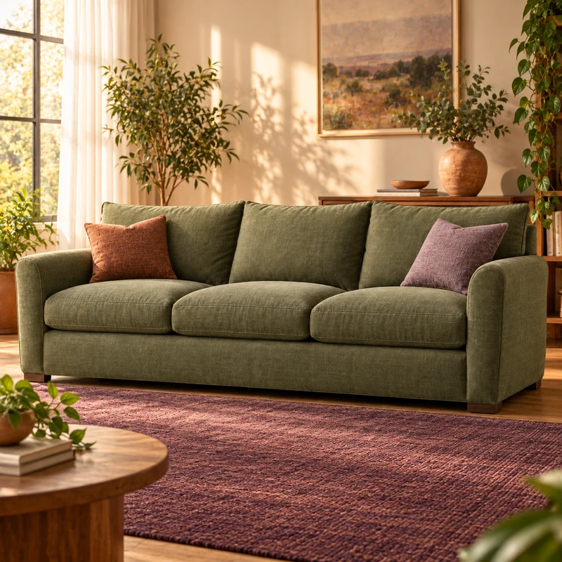 Linen sofa